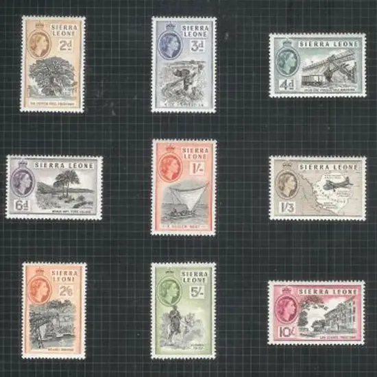 Sierra Leone collection on album leaves with ...