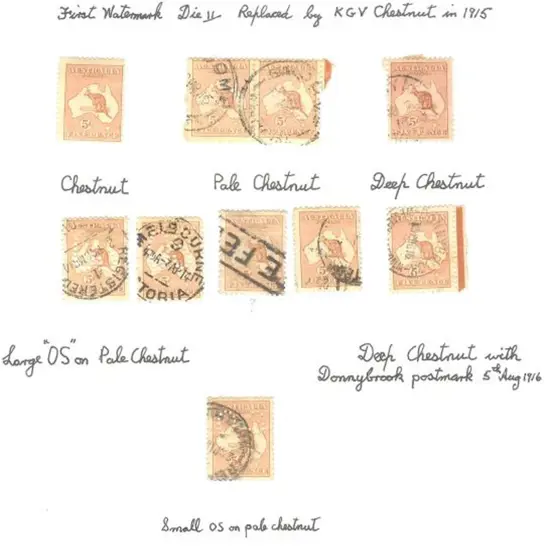 Kangaroos 5d chestnuts on page comprising MLH ...