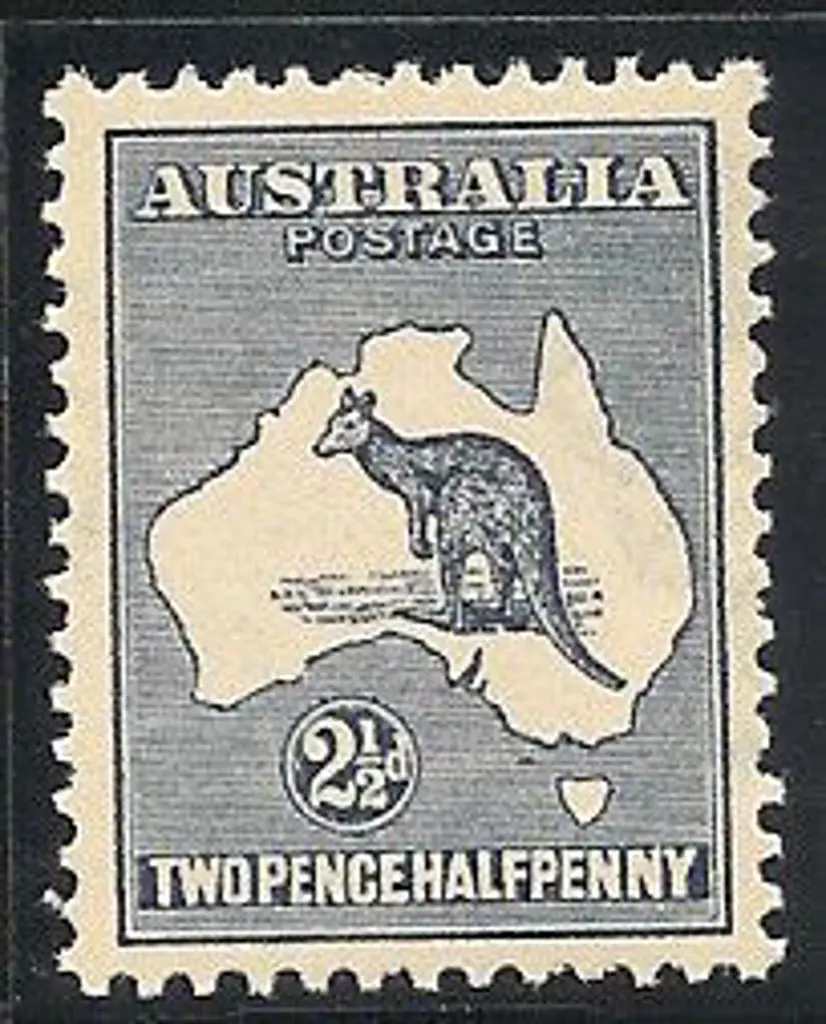 1915 2½d indigo kangaroo. Fresh MUH & well ... Image 1++