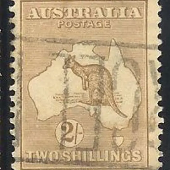1915 2/- Kangaroo well-centred with good perfs but ...
