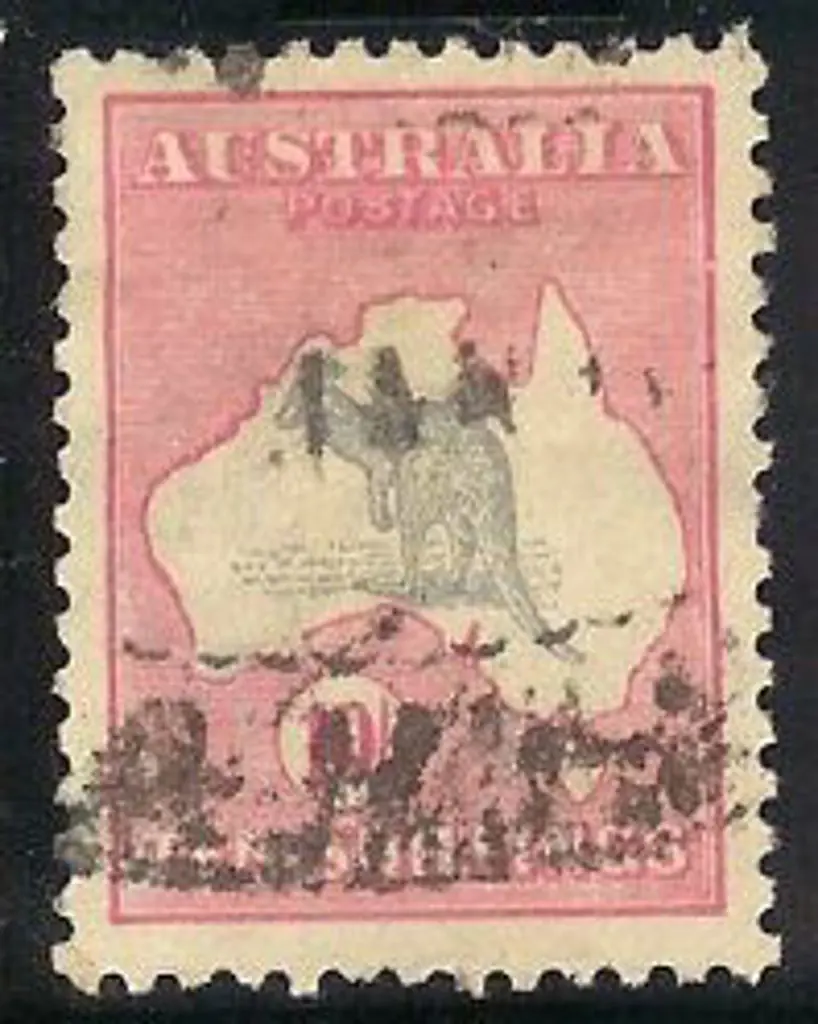 1917 10/- grey & pink kangaroo. Well-centred with ... Image 1++