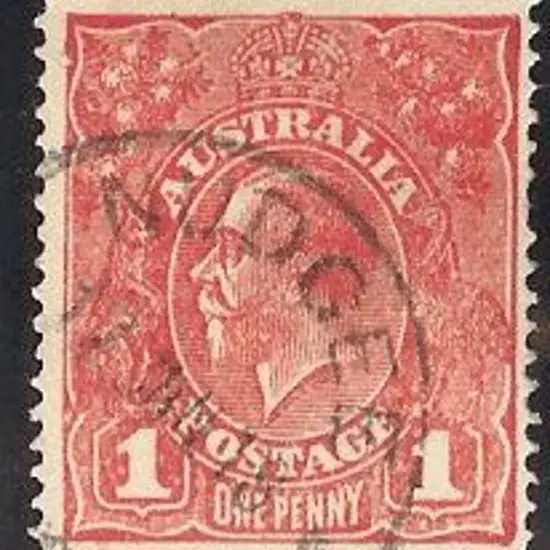 1918 1d Red KGV rough paper Die I & II singles ...