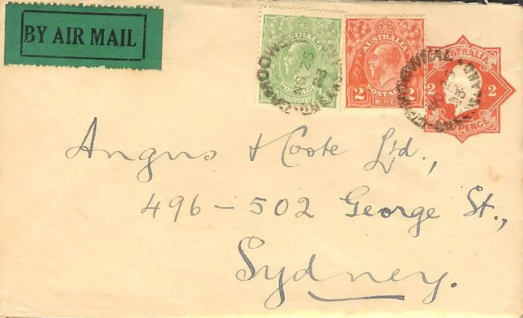 1923 2d KGV opened out PSE uprated with ½d & 2d, ... Image 1++