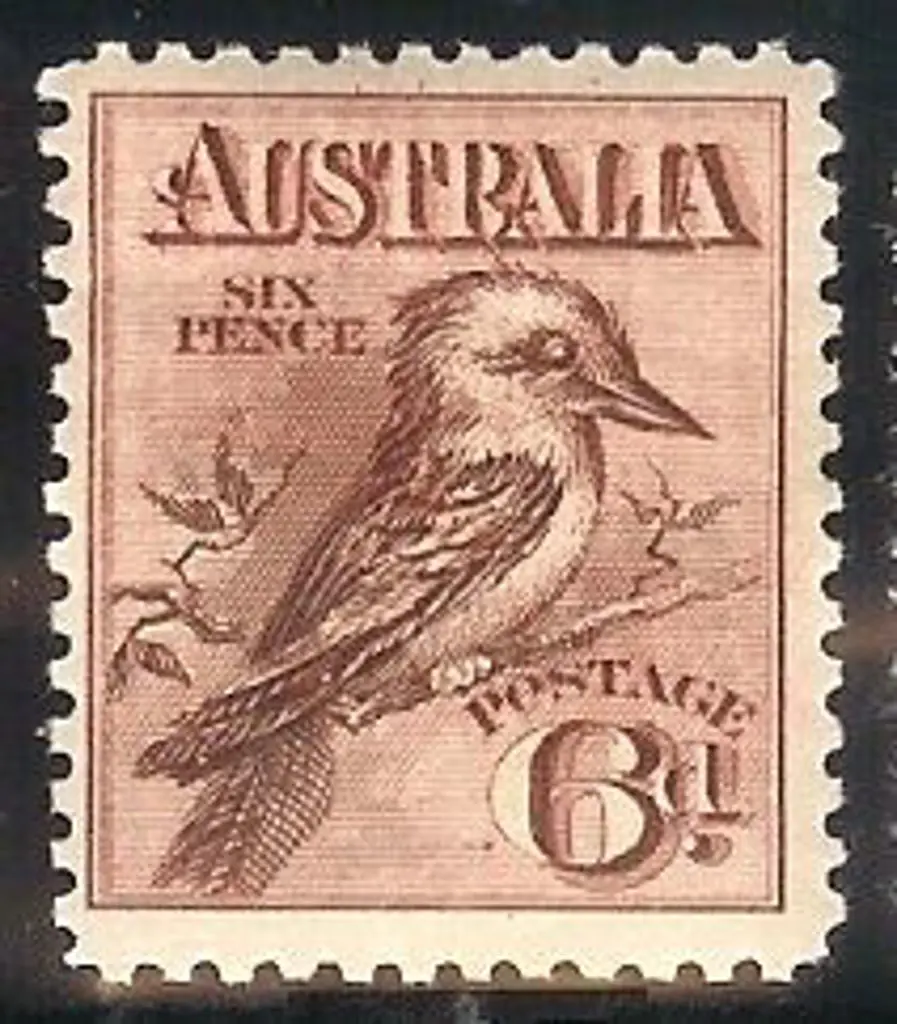 1913 6d claret Kookaburra. Fresh MUH, oval gum ... Image 1++