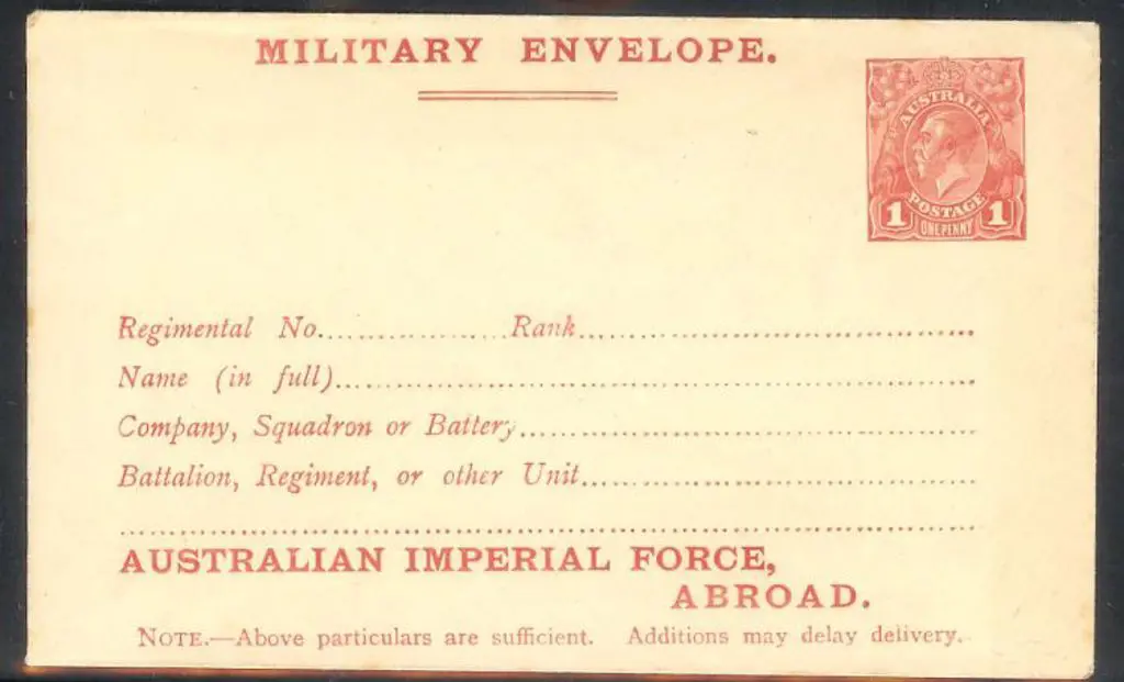 1916 WWI postal stationary 1d KGV die I sideface ... Image 1++