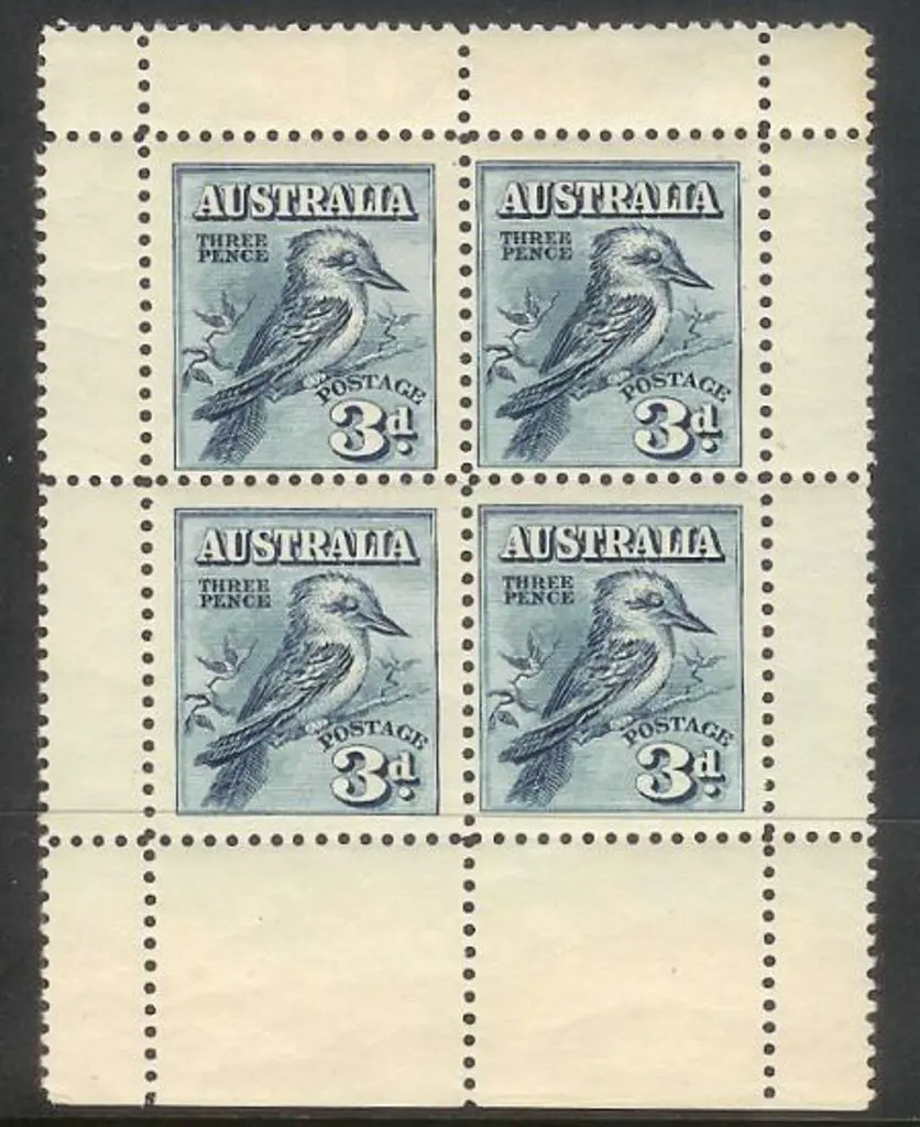 1928 3d blue kookaburra Miniature Sheet. MLH only ... Image 1++