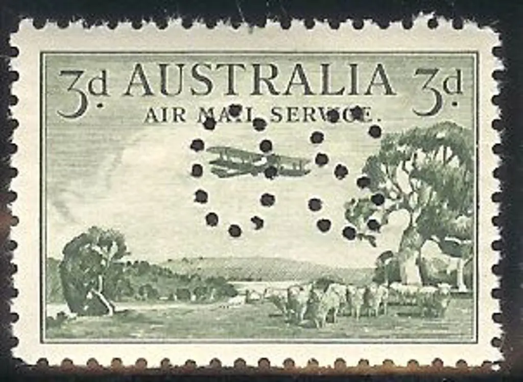 1929 3d Airmails with both frame sizes punctured ... Image 1++