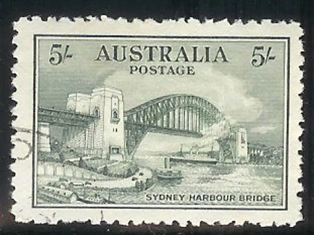 1932 5/- Sydney Harbour Bridge. Fine used/CTO ... Image 1++
