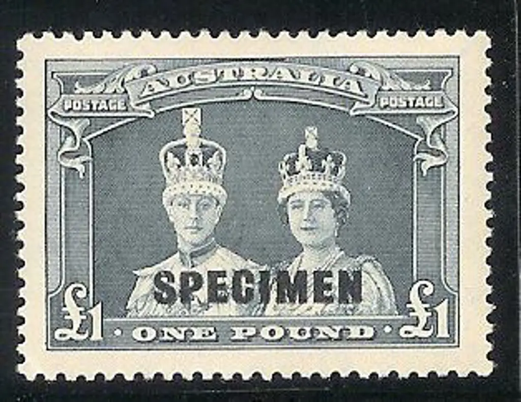 1938 £1 Robes overprinted ''SPECIMEN''. Fresh MLH, ... Image 1++