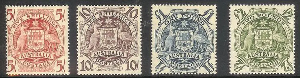 1949/50 Arms set of 4 to £2 Arms. Fine MUH SG ... Image 1++