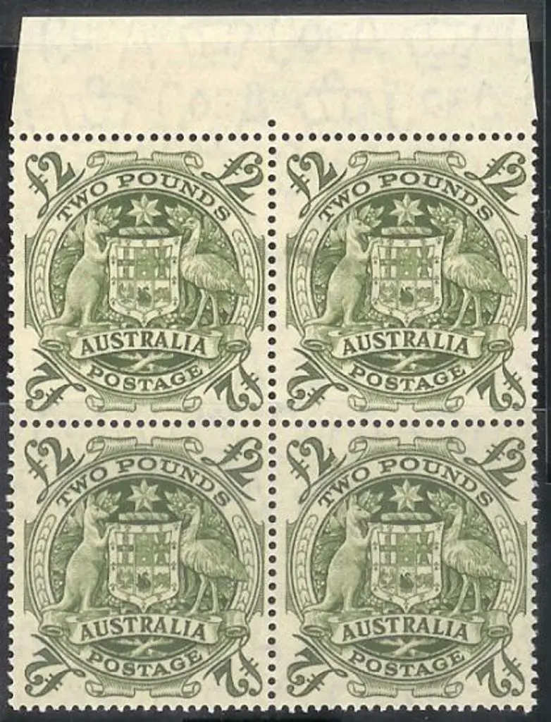 1949/50 Arms set to £2 Arms in selvedge blocks of ... Image 1++