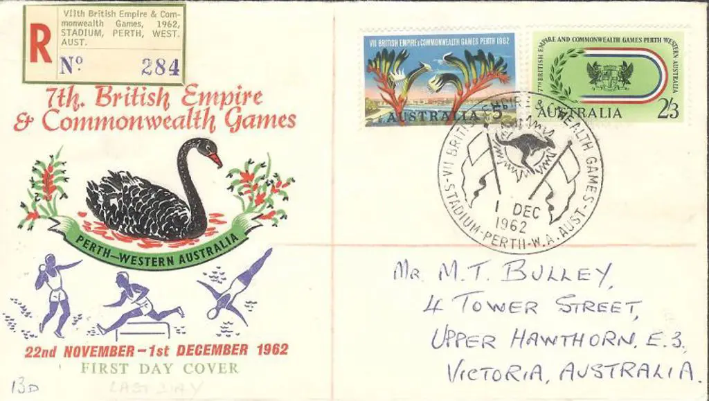 1962 (1st Dec) Commonwealth Games Registered last ... Image 1++