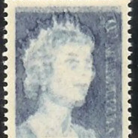 1966 5c blue QEII with strong offset. MUH BW 444c