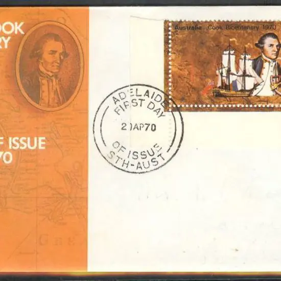 1970 (20th April) 30c Captain Cook on small FDC. ...