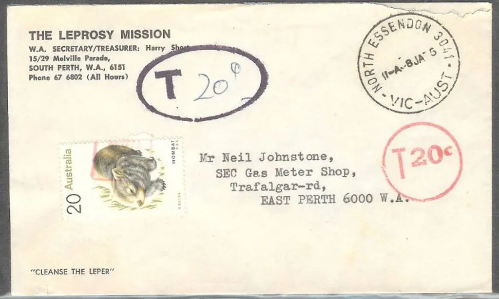 1975 Leprosy Mission, South Perth env addressed to ... Image 1++