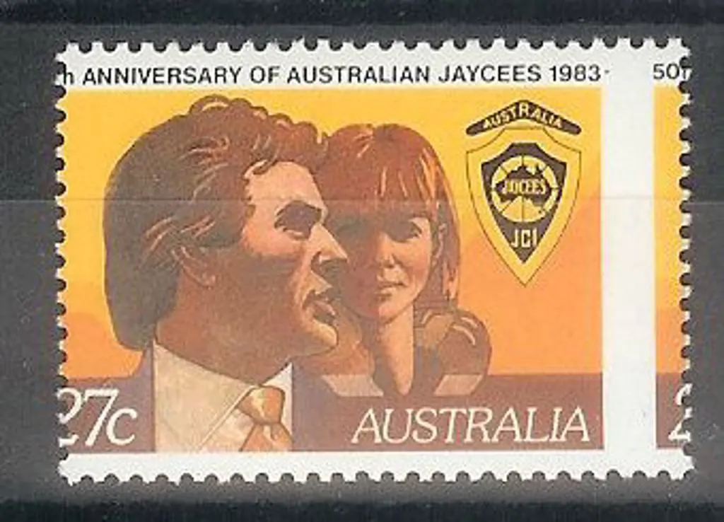 1983 27c Jaycees with misplaced perforations. MUH ... Image 1++