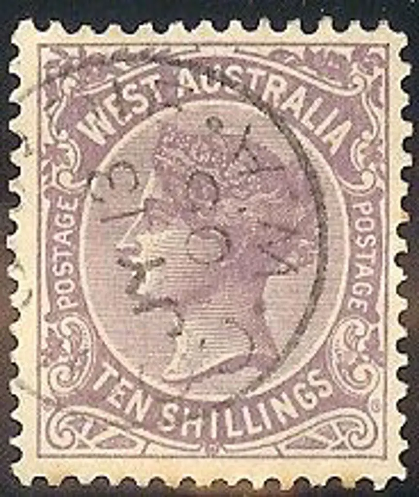 1902 10/- deep mauve. Minor toning on lower perfs. ... Image 1++