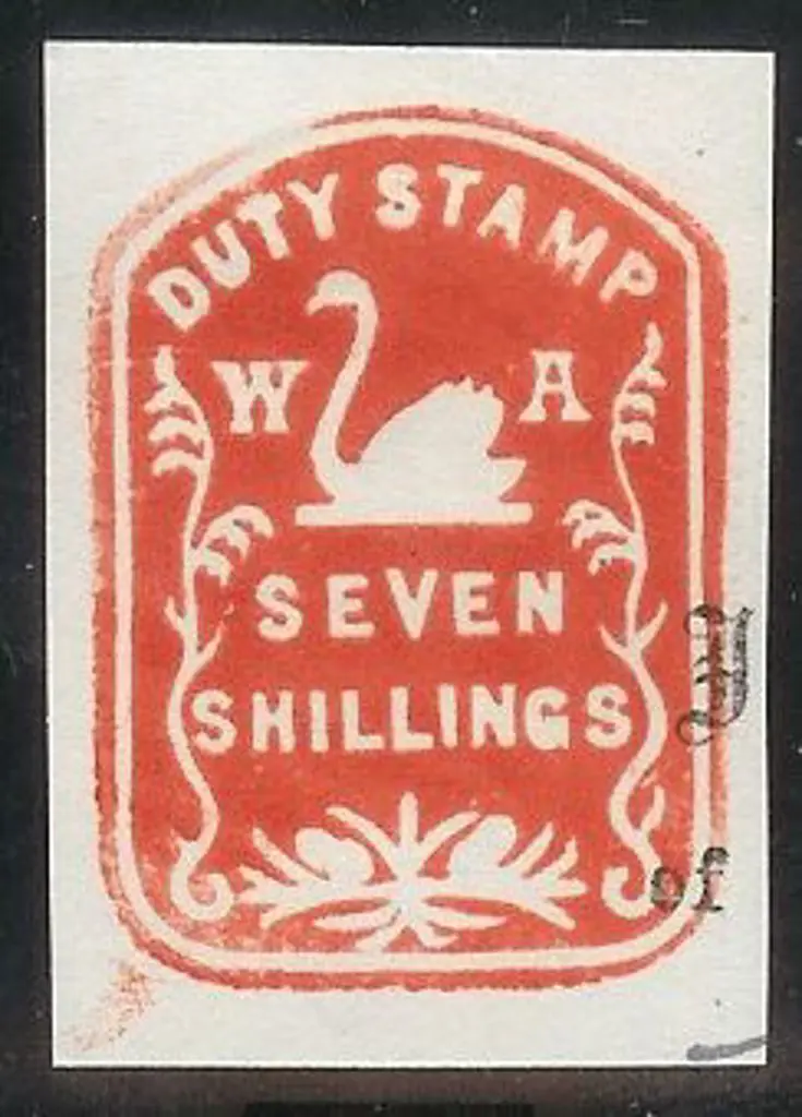 1905 7/- Impressed Duty Stamp in red. Image 1++