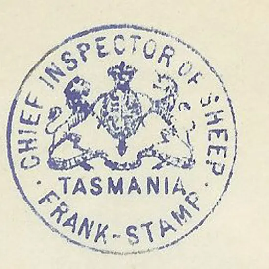 Frank Stamp impressions on piece incl. ''Inspector ...
