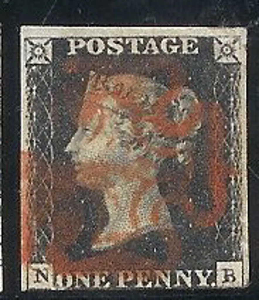 1840 1d black. Fine used with central rich red ... Image 1++