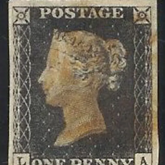 1840 1d black. Lightly used leaving clear profile ...