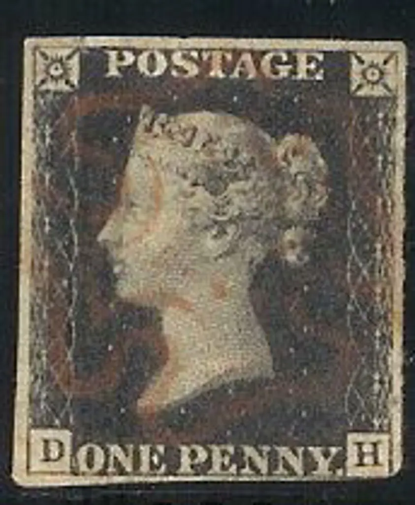 1840 1d black. Very fine used with light central ... Image 1++