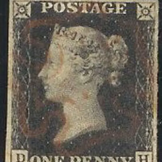 1840 1d black. Very fine used with light central ...
