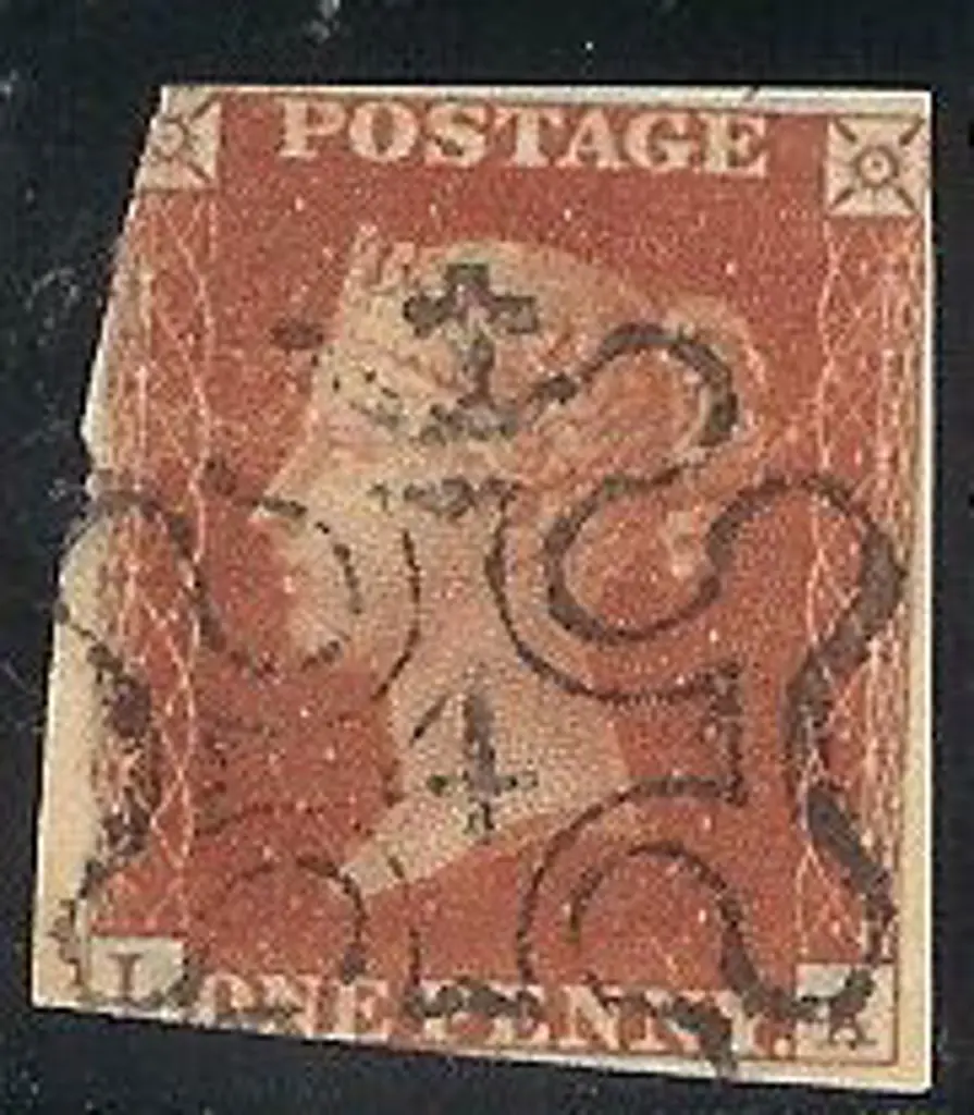 1841 1d red-brown QV imperfs set of 10 all ... Image 1++