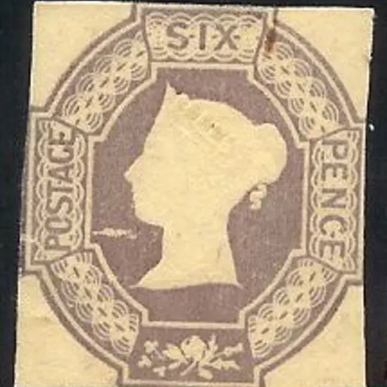 1854 6d mauve embossed mint/unused without gum. ...