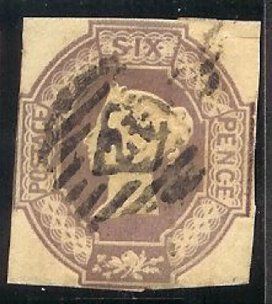 1854 6d dull lilac embossed fine used with diamond ... Image 1++