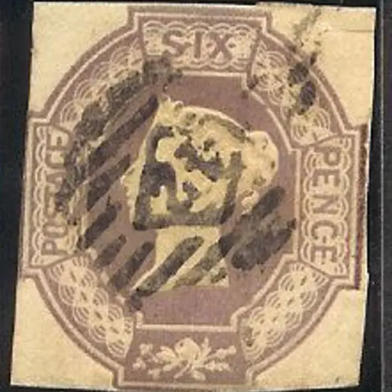 1854 6d dull lilac embossed fine used with diamond ...
