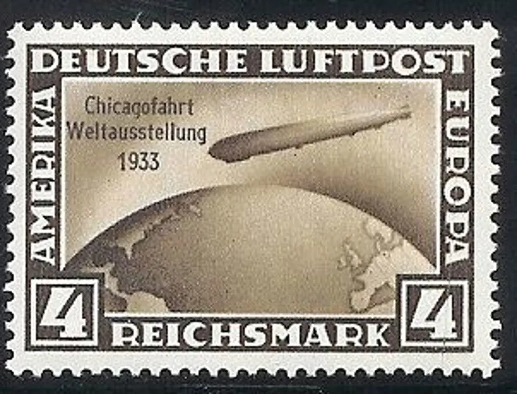 1933 4m Graf Zeppelin ovptd Chicago World ... Image 1++