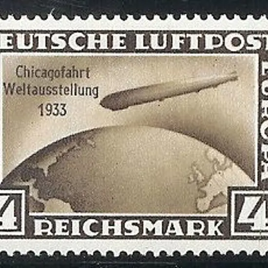 1933 4m Graf Zeppelin ovptd Chicago World ...