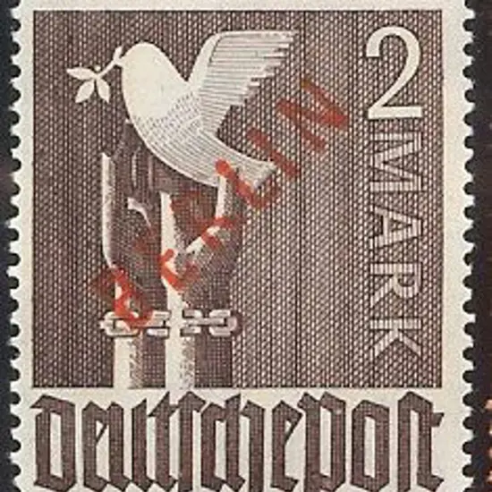 1949 2pf to 2m. BERLIN overprints in red. Fresh ...