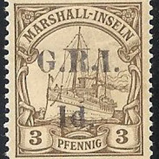 1914 GRI 1d on 3pf yacht with ''Flat top to 1 ...