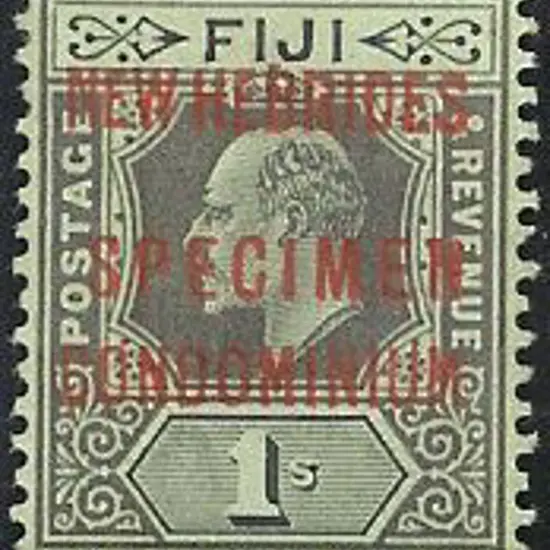 1910 KEVII Fiji overprinted set of 7 to 1/- ...