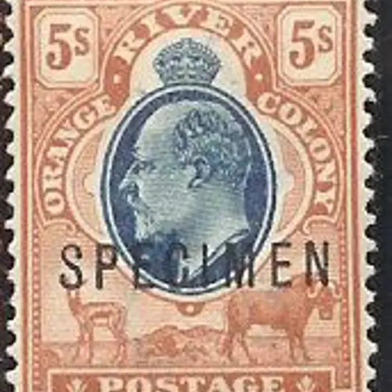 1903/04 KEVII ½d to 5/- set of 9 ovptd SPECIMEN. ...