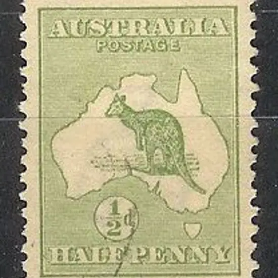 ½d green inverted wmk F/U with light indistinct ...