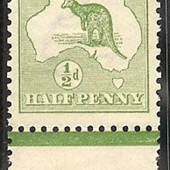 ½d green inverted wmk with bottom selvedge. MLH SG ...