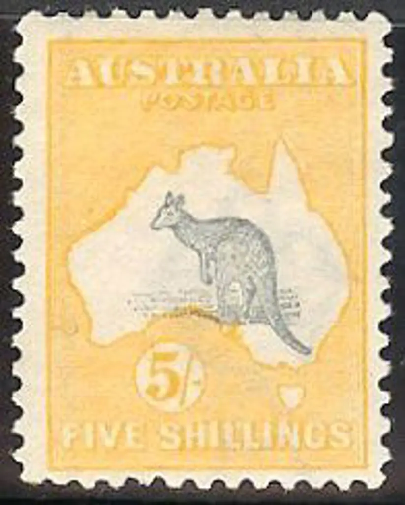 5/- grey & yellow. MLH with reasonable centring & ... Image 1++