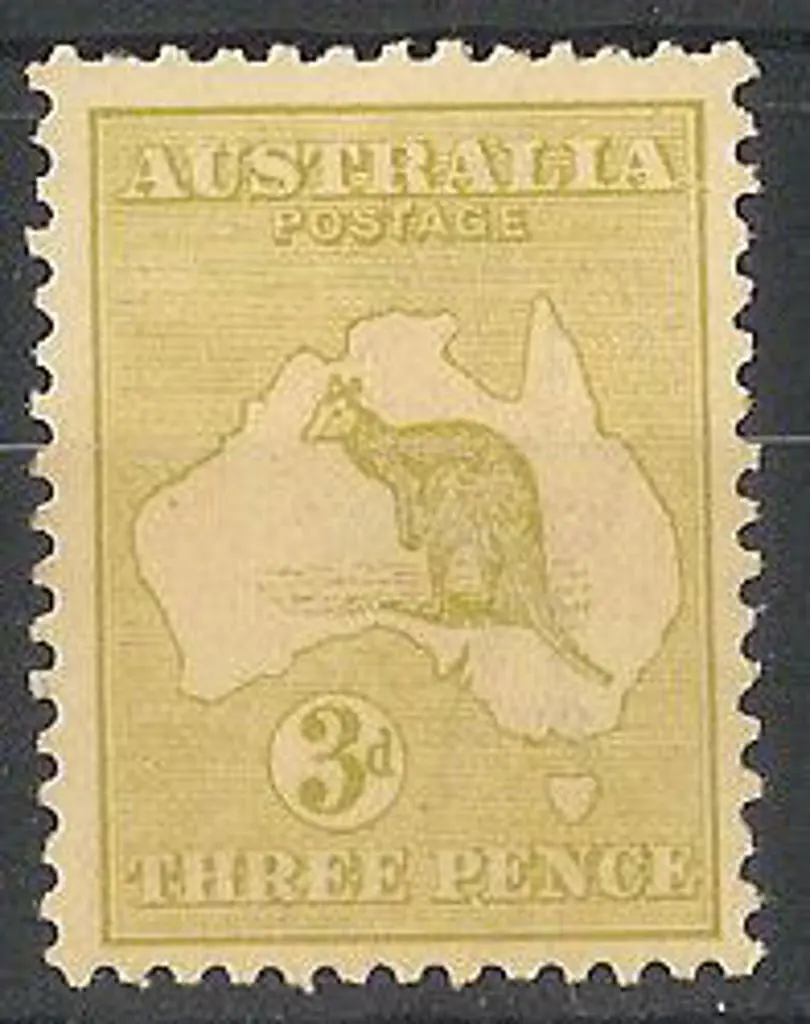 3d yellow-olive. Toned gum. MUH SG 37 Image 1++