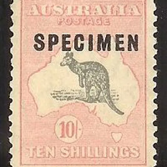 10/- grey & pink Die II ovpt SPECIMEN Type C. MLH ...