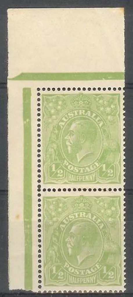 ½d yellow green marginal pair, small spot in ... Image 1++