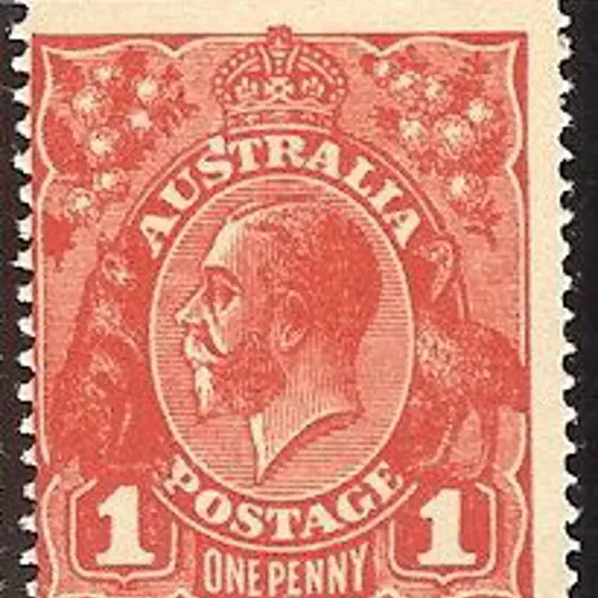 1d deep red Die III with white flaw on ''S'' of ...
