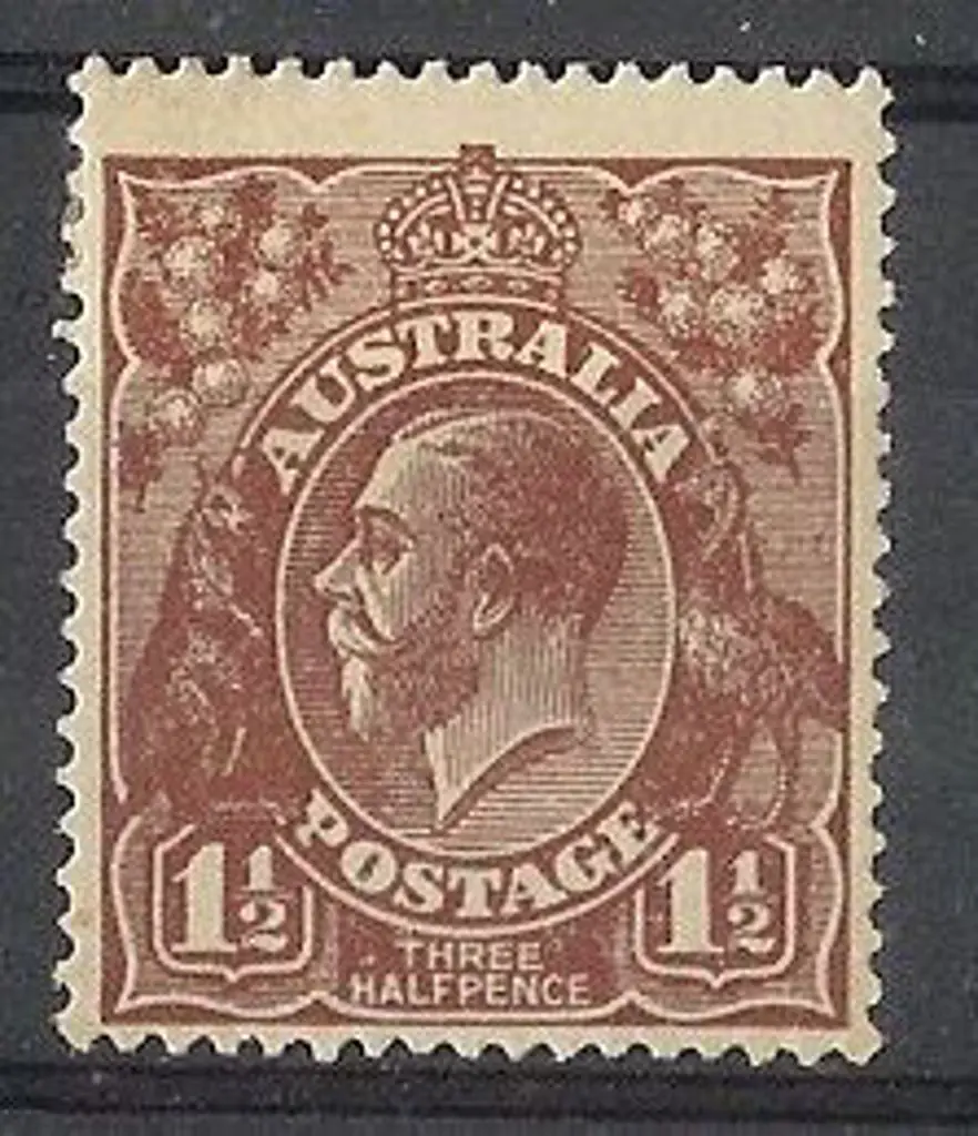 1½d black-brown with inverted wmk. Centred low. ... Image 1++