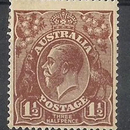 1½d black-brown with inverted wmk. Centred low. ...