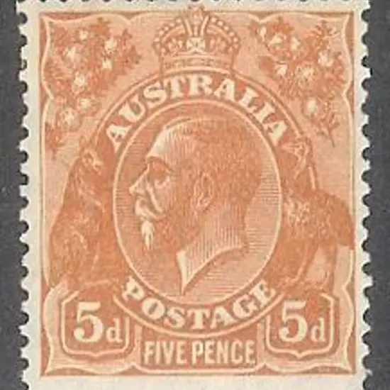 5d brown Perf 13½x12½. MLH SG 103a Cat. £27