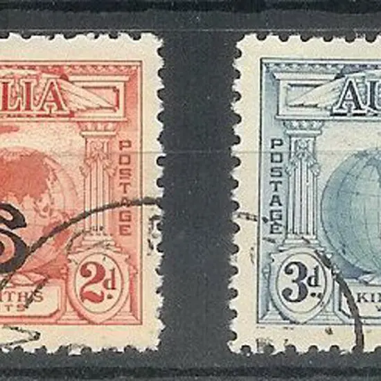 1931 2d & 3d Kingsford Smith with OS overprints. ...