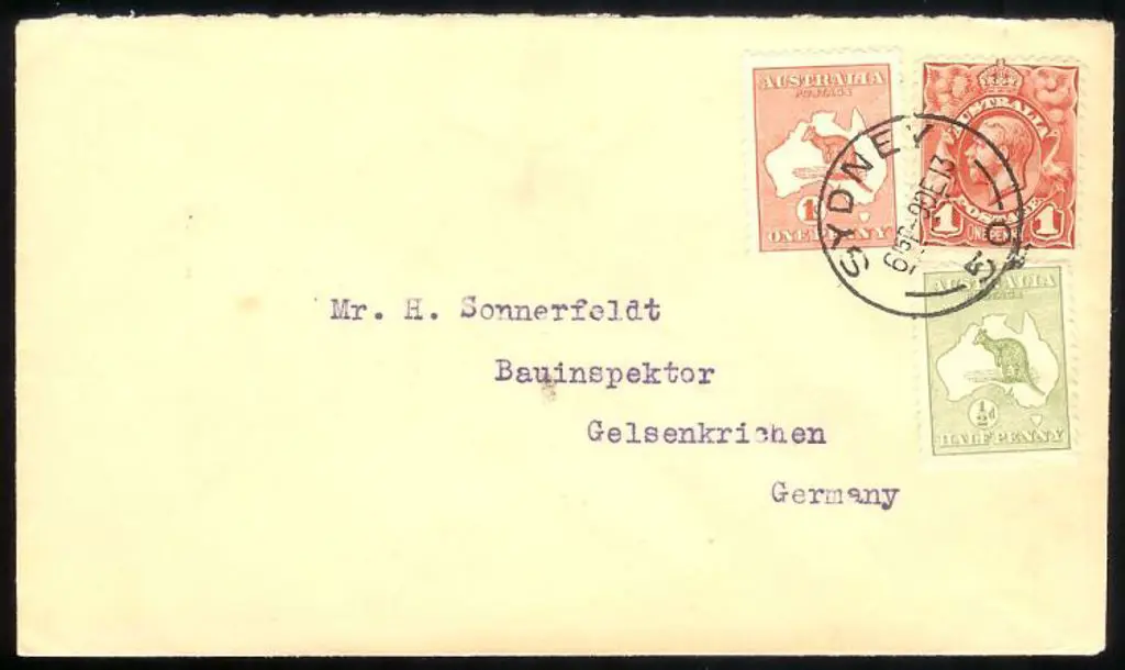 1913 (9th Dec) 1d Red Engraved KGV First Day Cover ... Image 1++