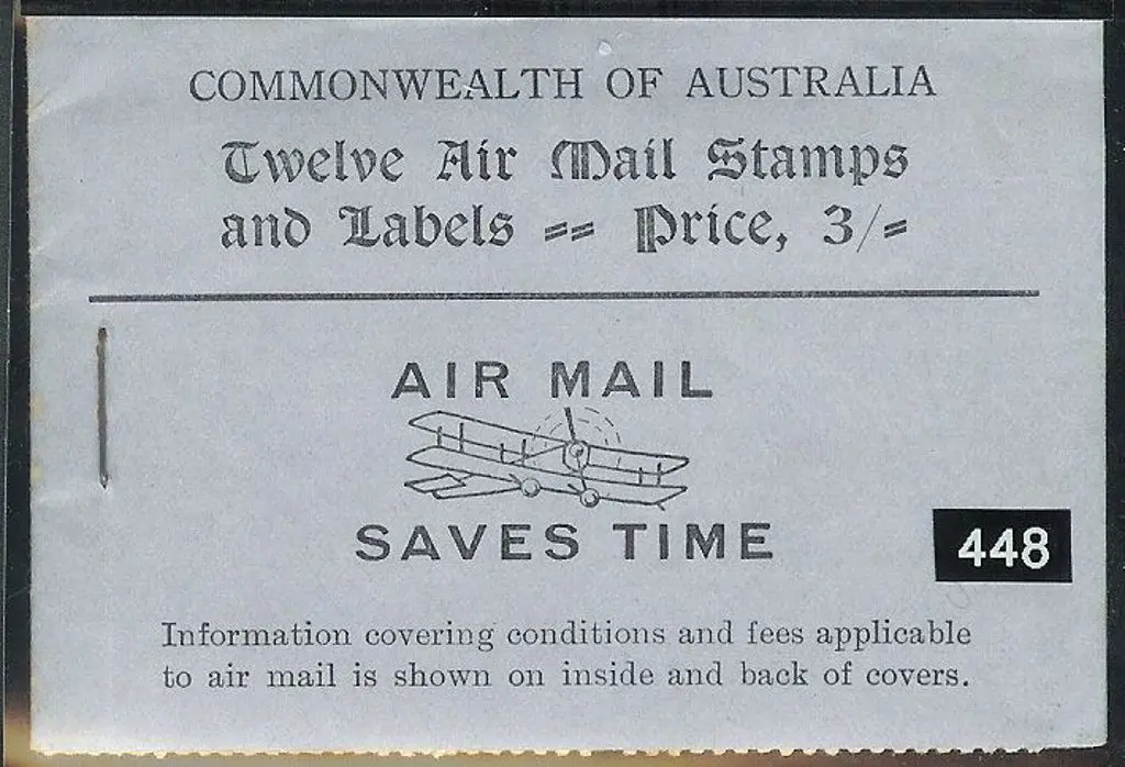 1930/35 3/- Airmail booklet with ''AIRMAIL SAVES ... Image 1++